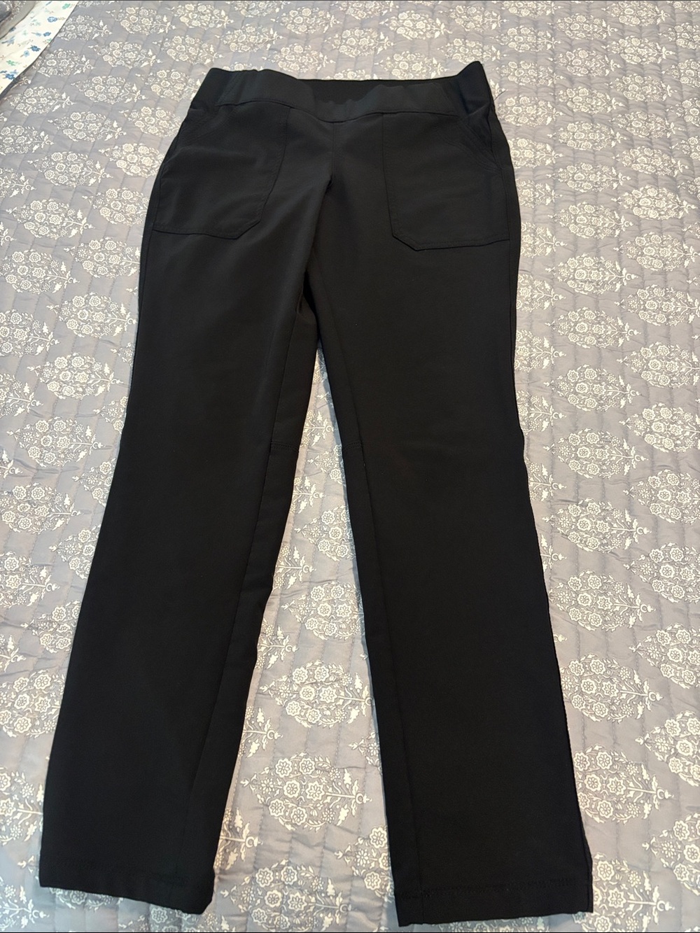 Weatherproof Black Straight-Leg Pull-On Pants